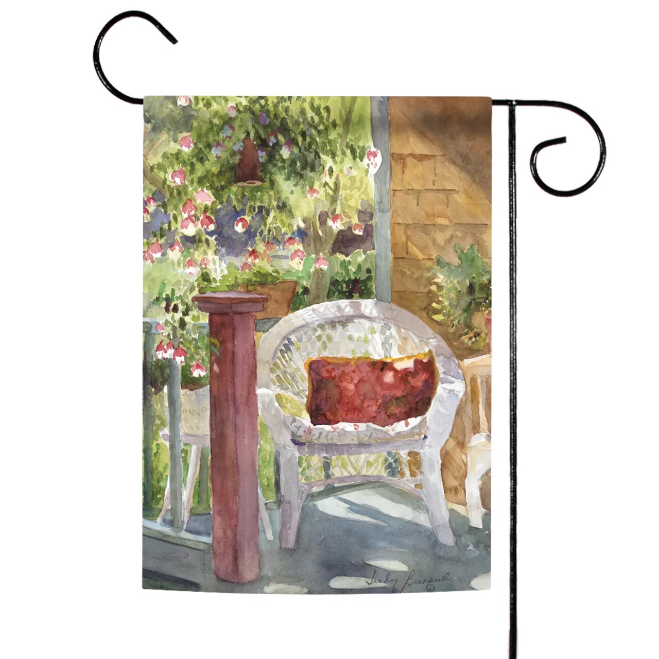 Toland Home Garden Artistic Watercolor Wicker Outdoor Garden Flag 18" x 12.5"